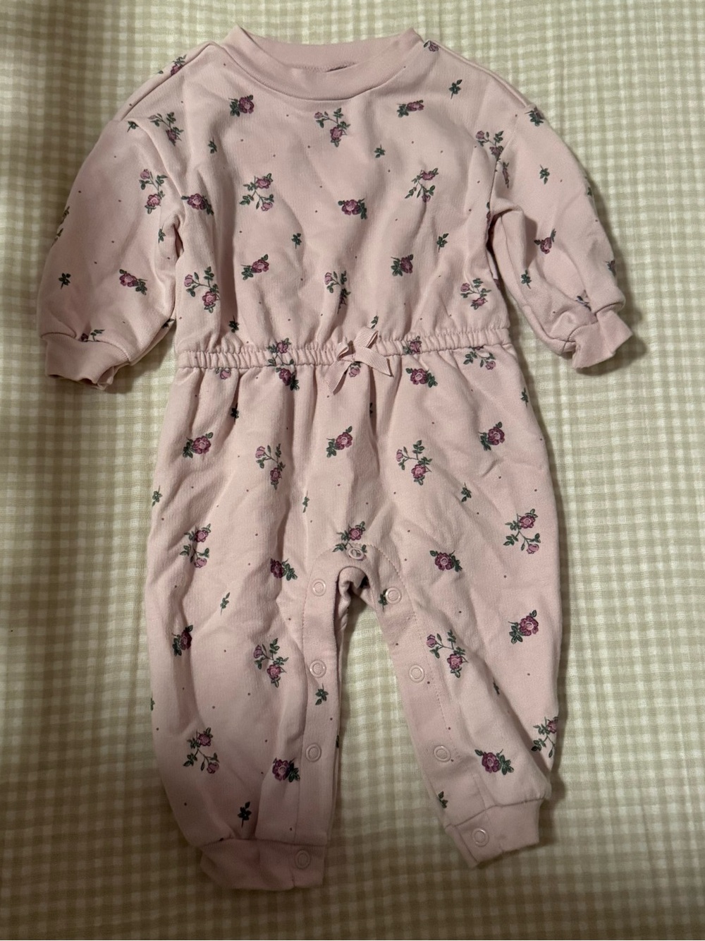 Carter's Light Purple Floral Long-Sleeve Romper